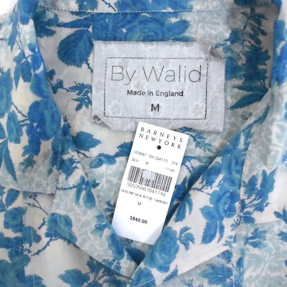 BY WALID Silk Rose Garden Shirt NWT sz M short sleeve - Picture 5 of 6